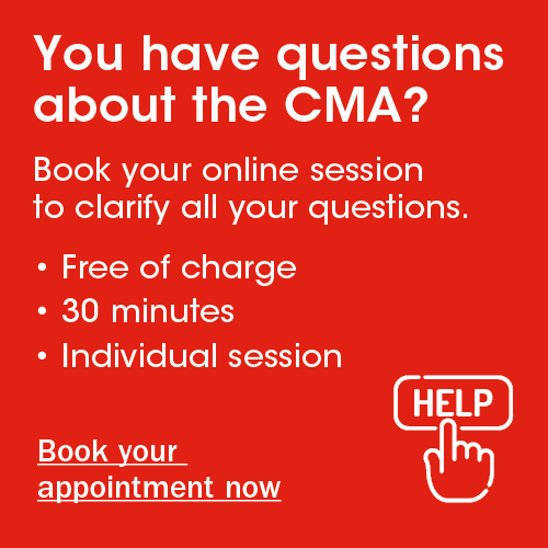 You have questions about the CMA? Book your online session