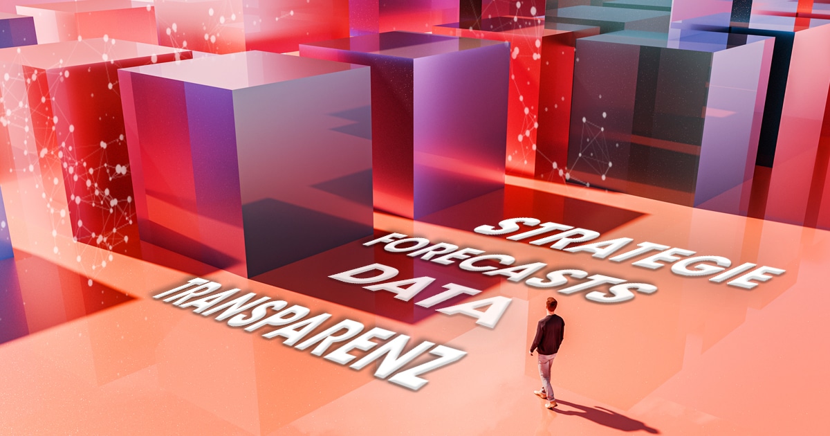 Wie-aus-gutem-Controlling-exzellentes-Controlling-wird-1200x630 Person vor abstrakten 3D-Blöcken mit den Begriffen Strategie, Forecasts, Data und Transparenz.